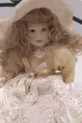 Bambola in porcellana di Capodimonte finemente rif