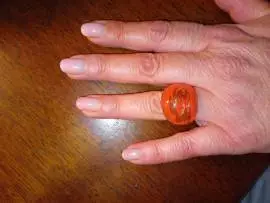 anello  murano arancio 