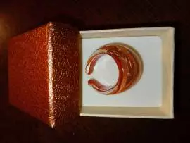 anello  murano arancio 