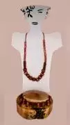 Parure collana bracciale in legno