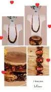 Parure collana bracciale in legno