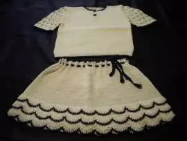 COMPLETINO CORPETTO+GONNELLINA FATTI A MANO IN COT