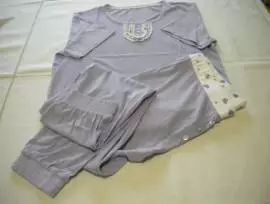 PIGIAMA DONNA tg.L-PANTALONI+MAGLIETTA MANICHE COR